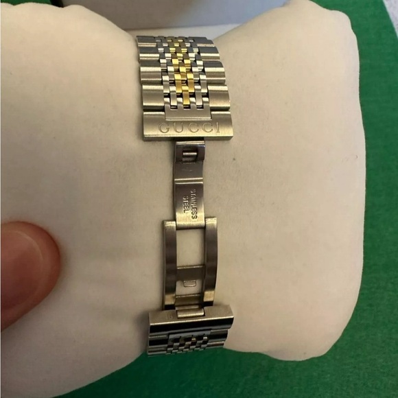 Gucci G-Timeless 38mm Stainless Steel Case Silver/Gold Stainless Unisex YA126409 - Picture 7 of 10